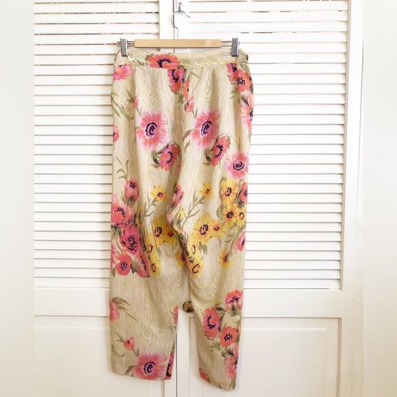 Day Space Night Floral Silk Pants One Size - Picture 4 of 7